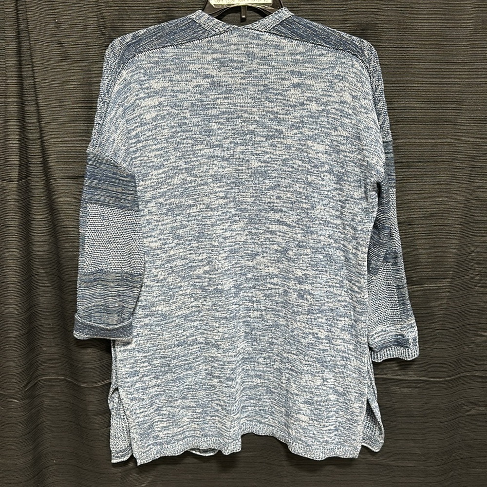 Soft Surroundings Blue Waterfall Open Front Cardigain Duster Size M / Box‎ 12-14 - Picture 6 of 8